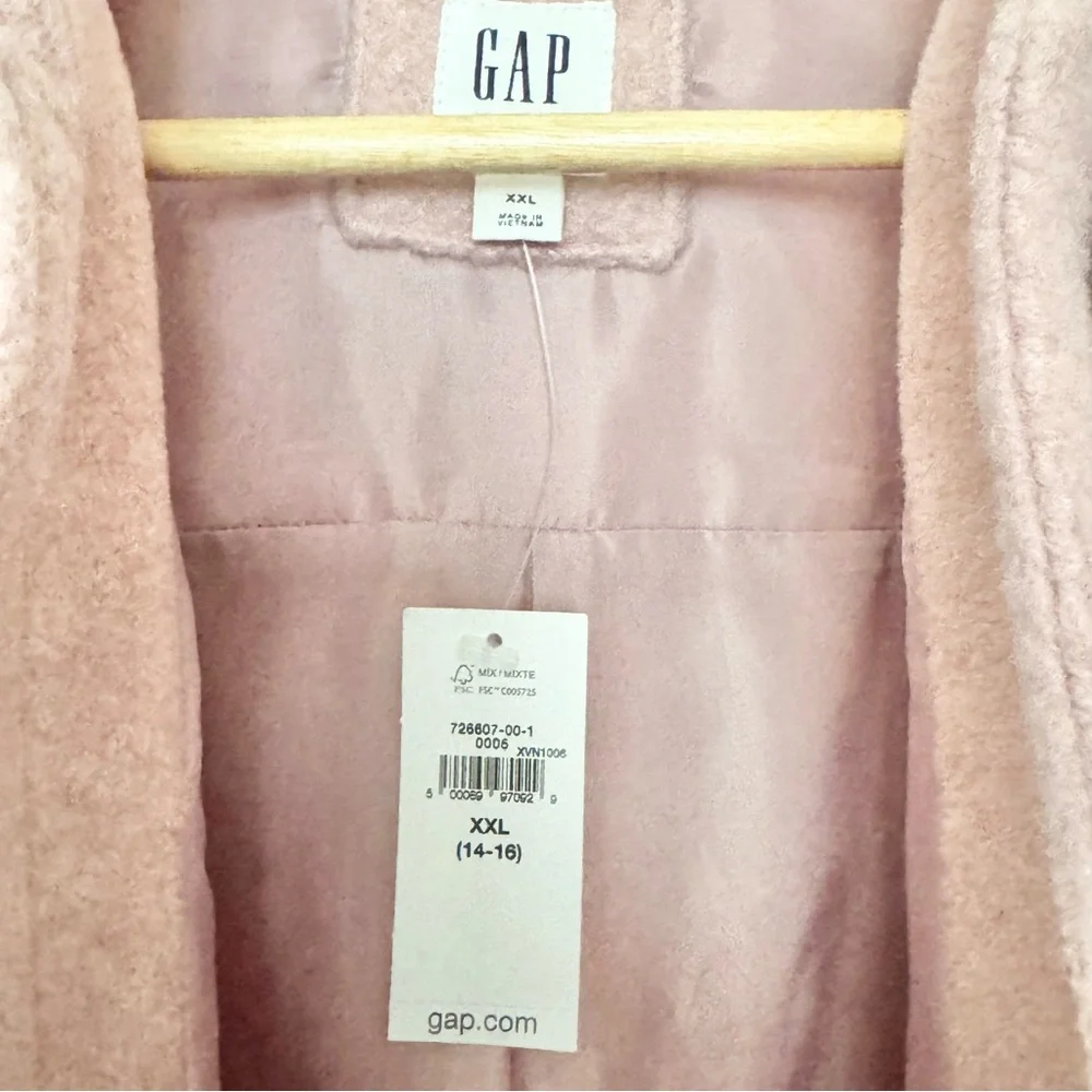 NEW GAP kids Soft Blush Pea Coat